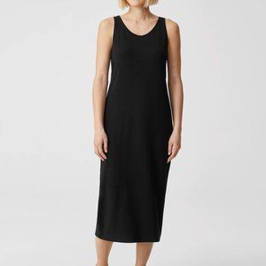 Eileen Fisher System Viscose Jersey Tank Dress, L, Navy